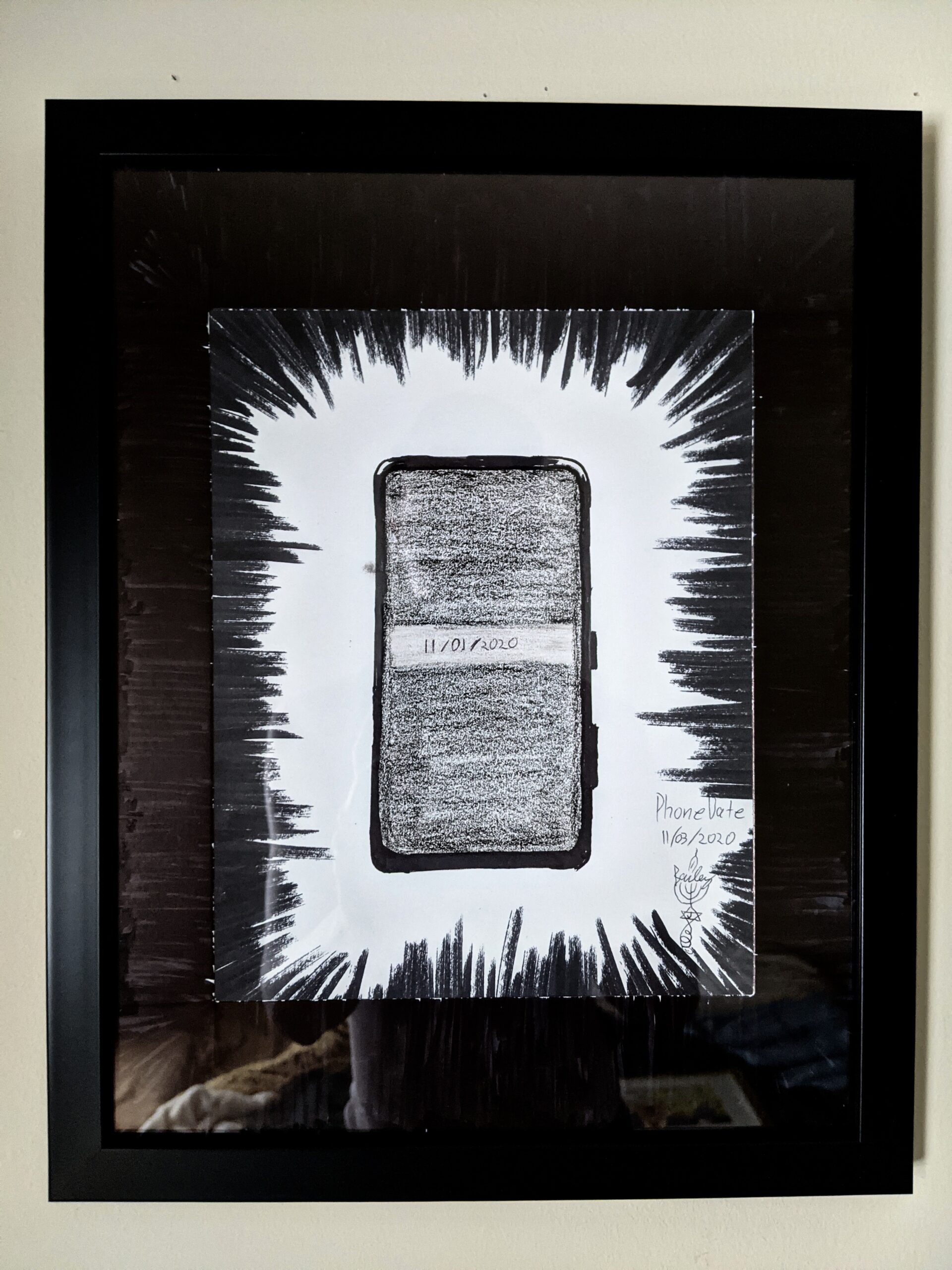 Phone Date - Original with Frame