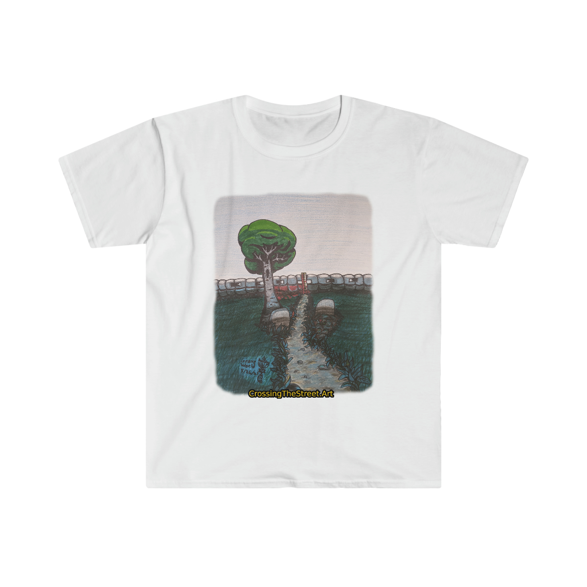Grave World on Unisex Softstyle T-Shirt