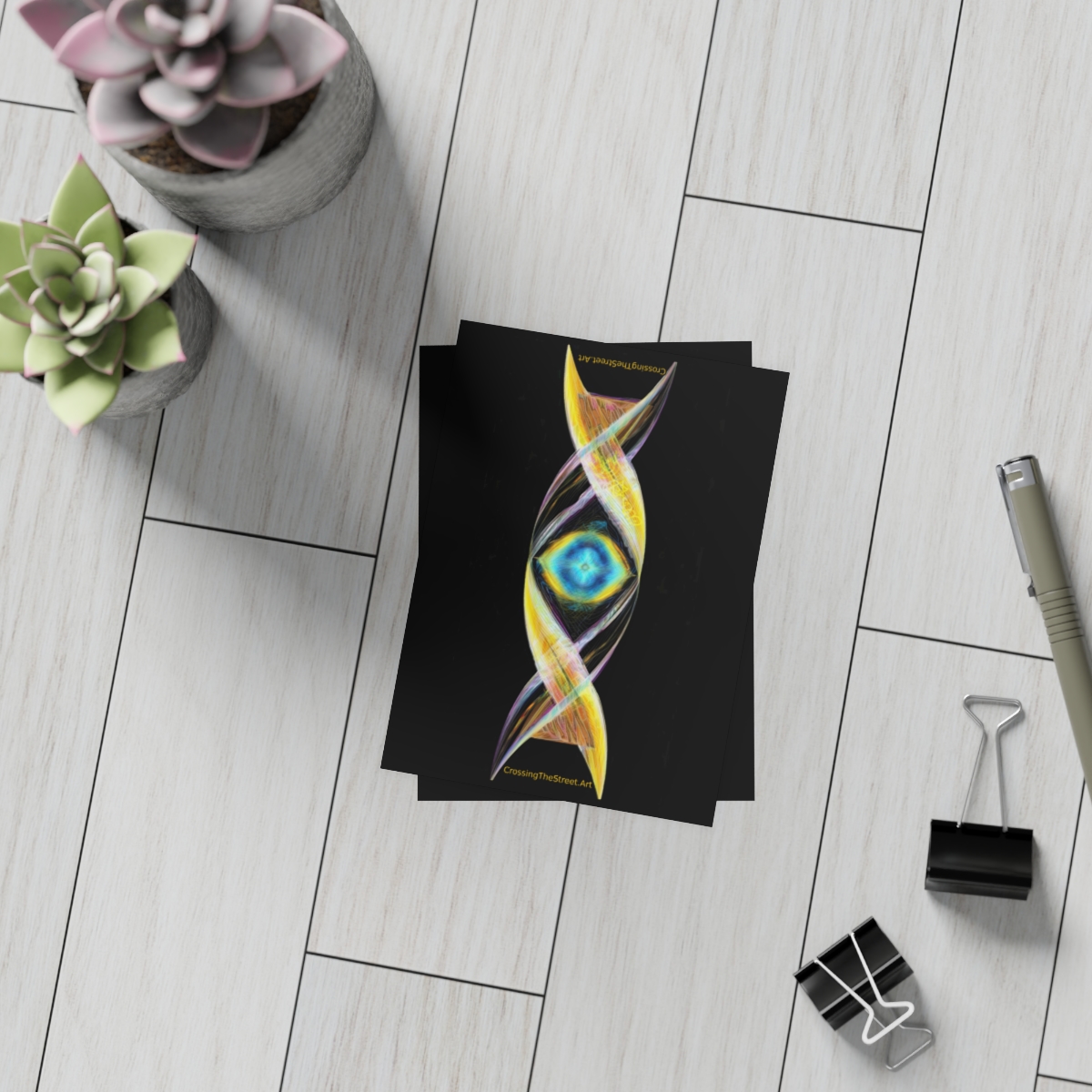 Helical Roads on Postcard Bundles (Double Sided, envelopes included)