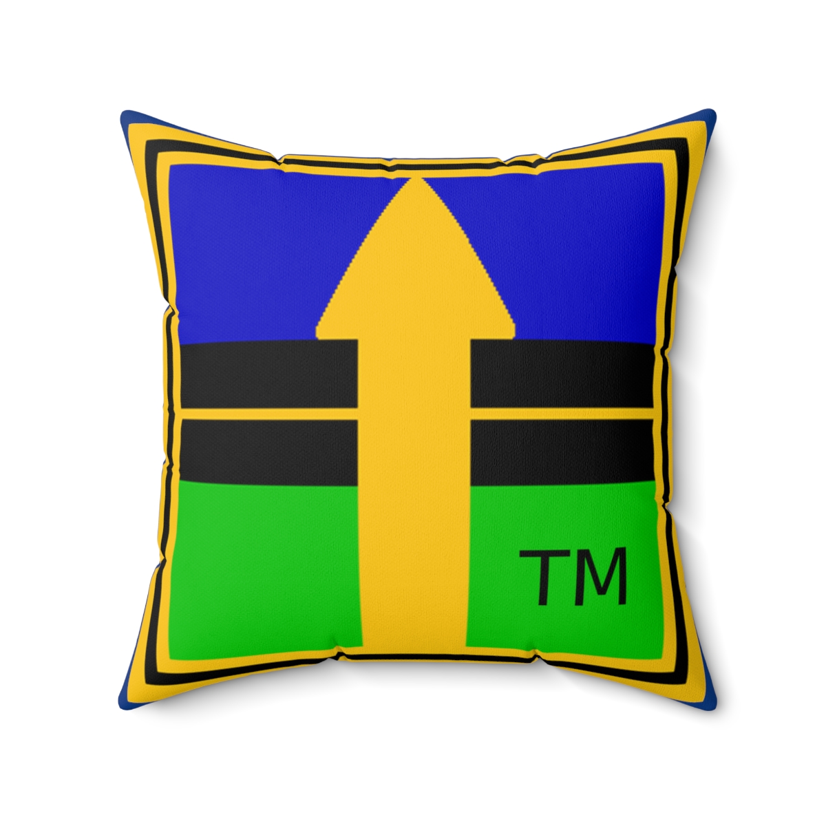 CrossingTheStreet.Art Colorful Logo on Spun Polyester Square Pillow
