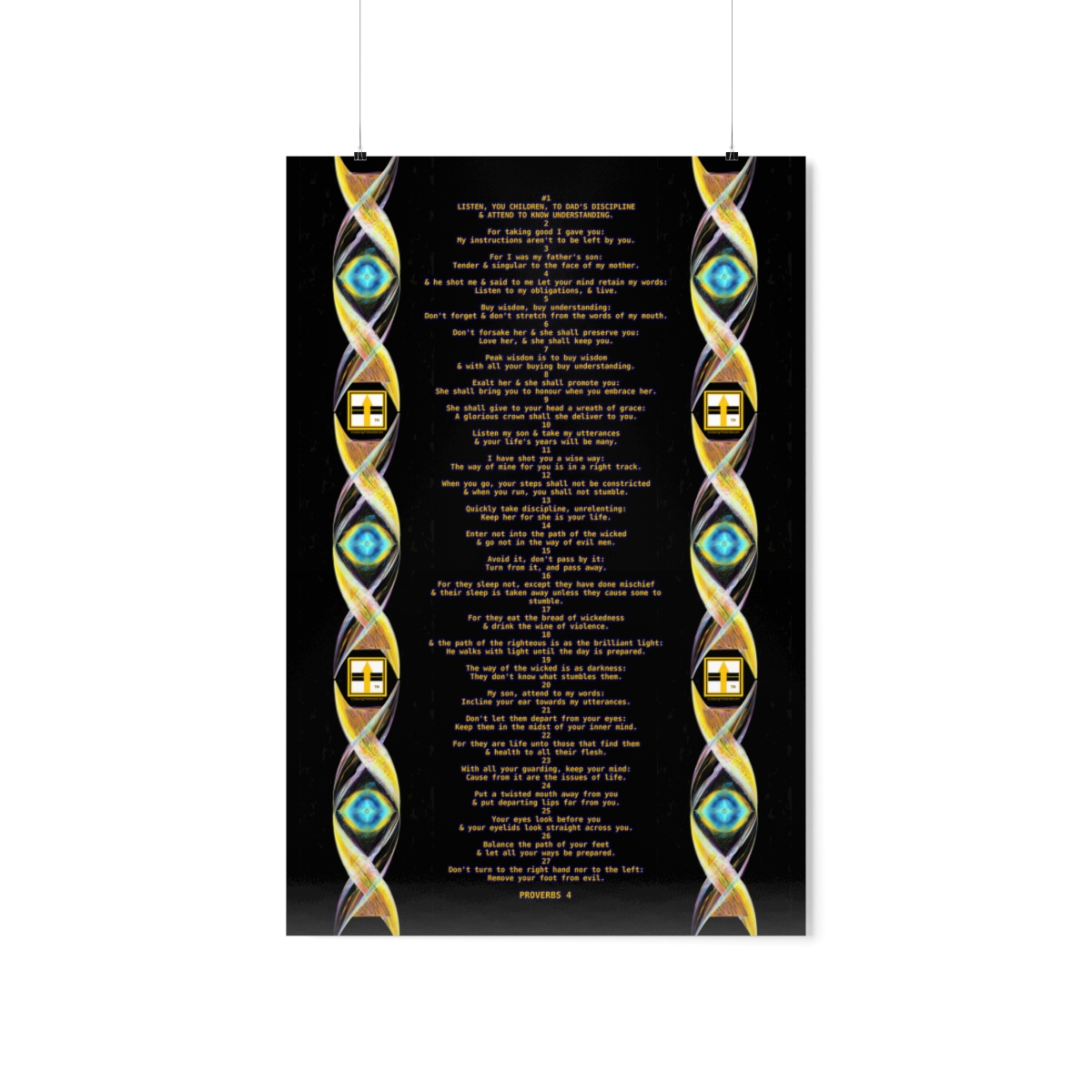 Proverbs 4 on Premium Matte Poster