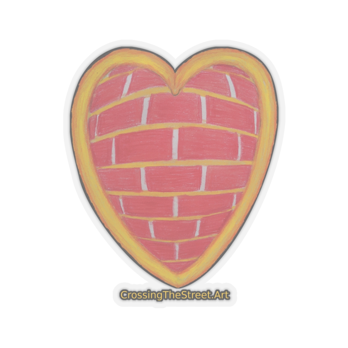 Shielded Heart Kiss-Cut Stickers