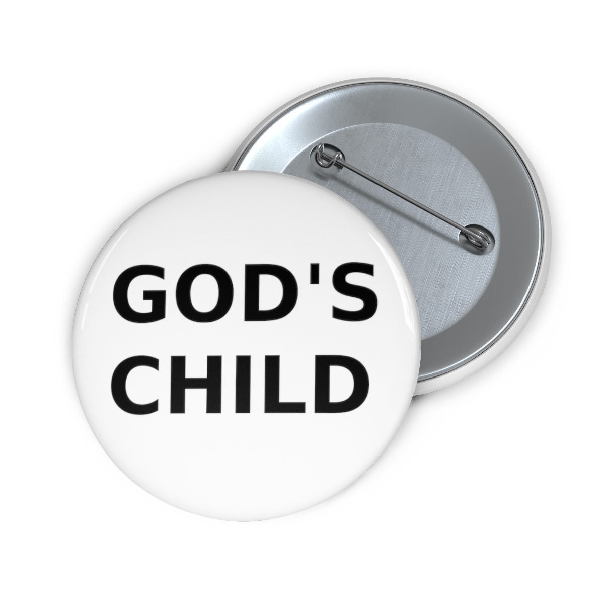 "God's Child" on Pin Buttons
