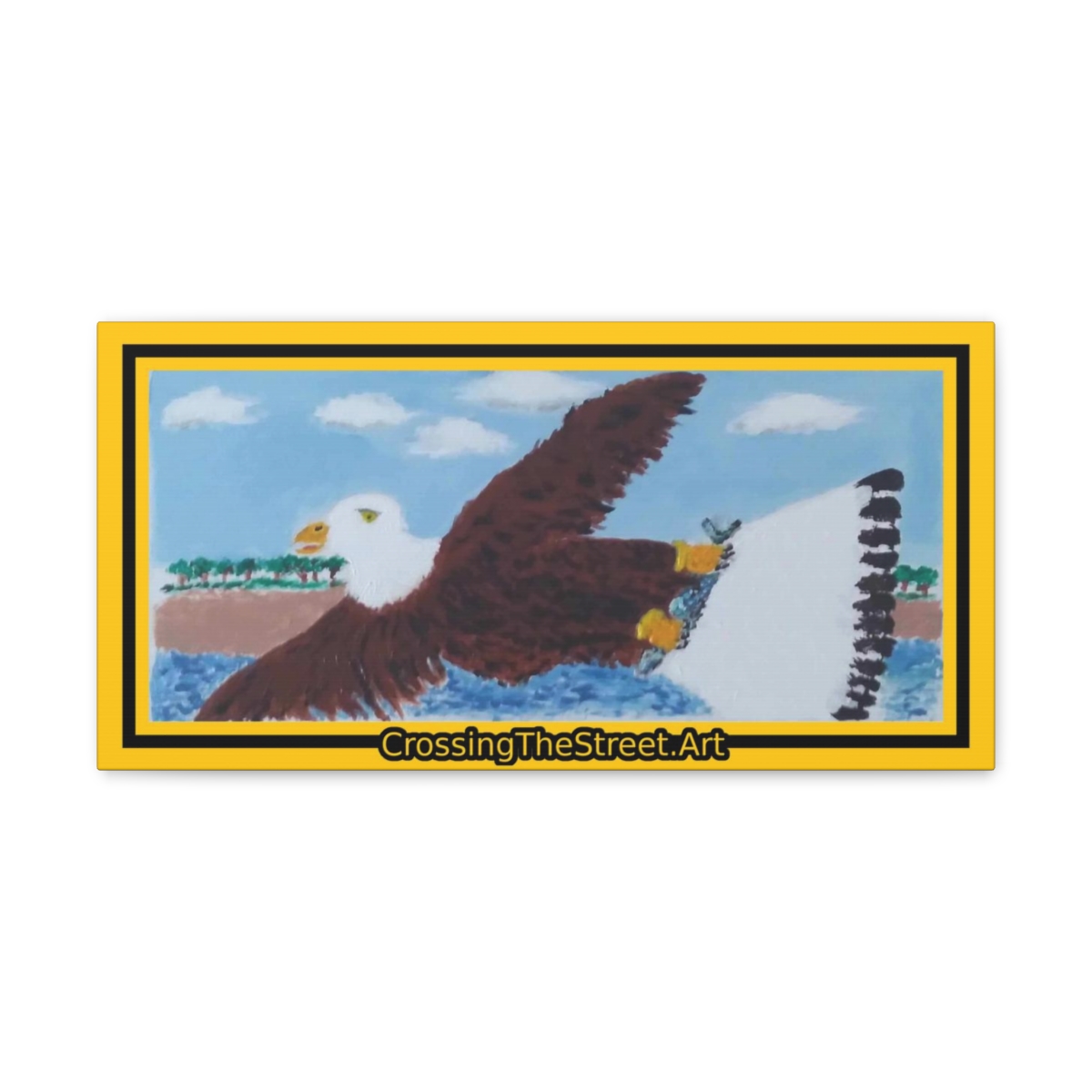 Bald Eagle With Fish by L.L. Bailey on Canvas Gallery Wraps