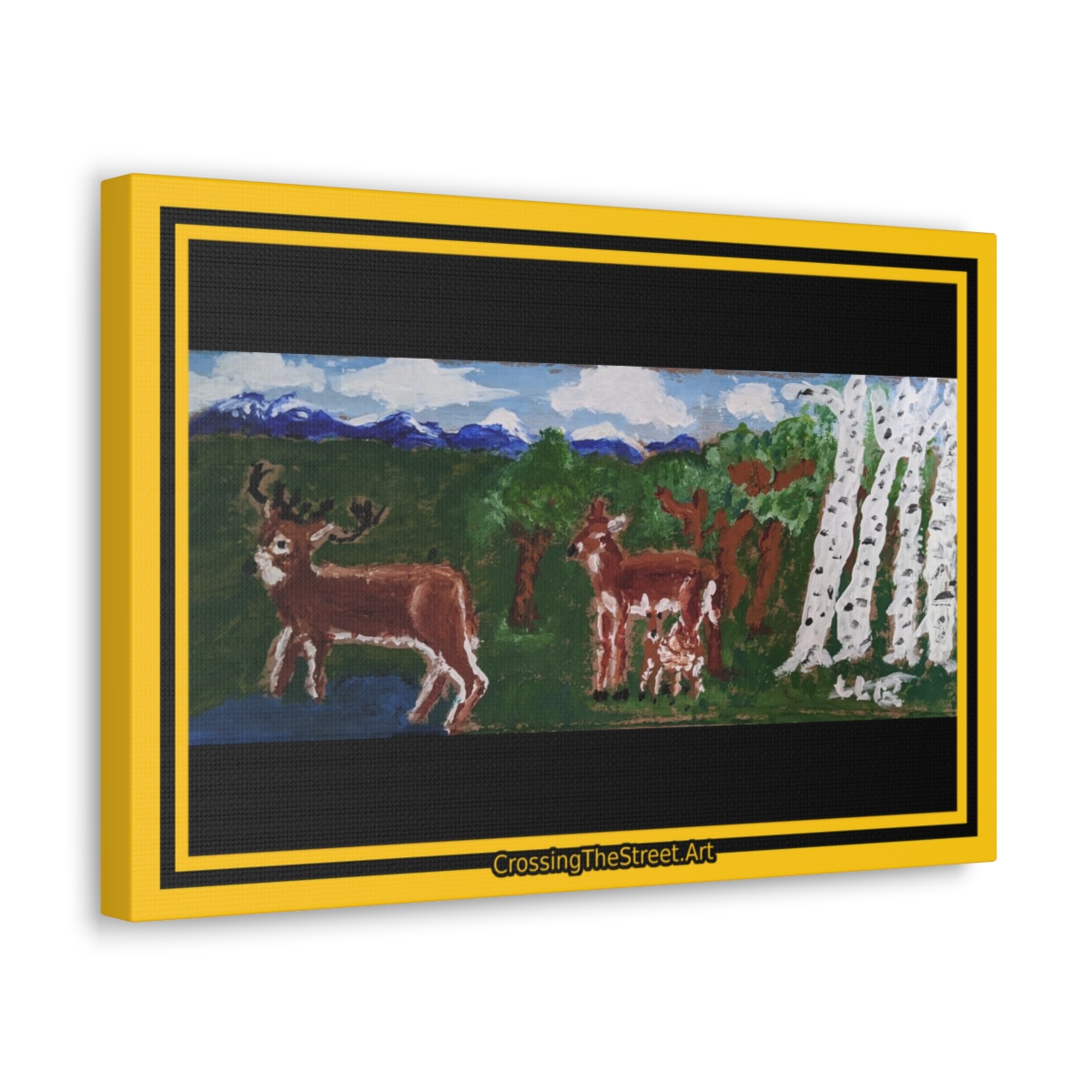Deer Family by L.L. Bailey on Canvas Gallery Wrap (Print)