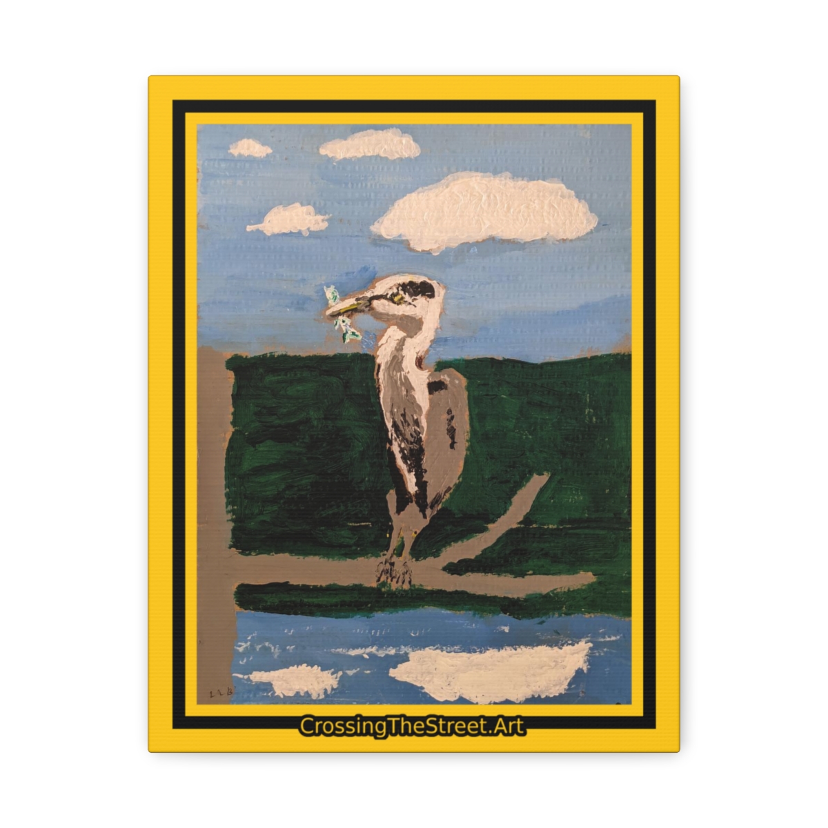 Finch on Branch by L.L. Bailey on Canvas Wrap (Print)