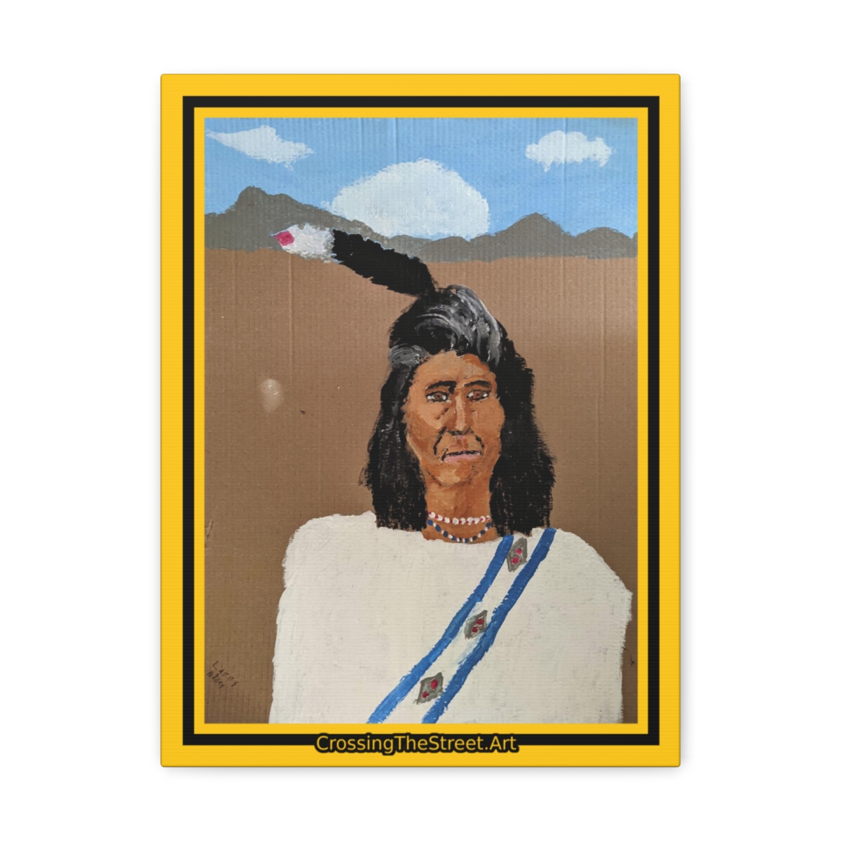 Indigenous American on Canvas Wrap