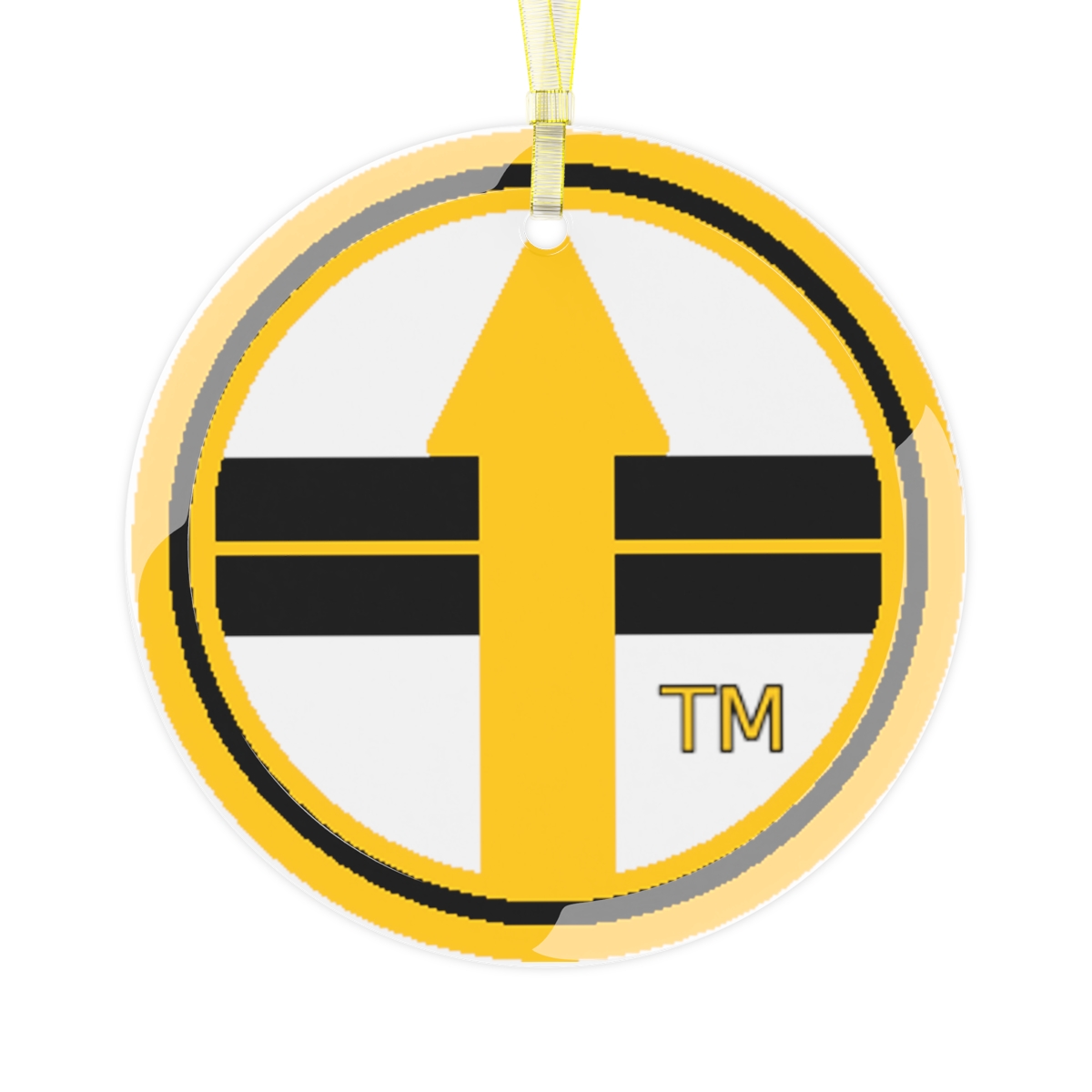 Clear Shop Logo on Glass Ornament