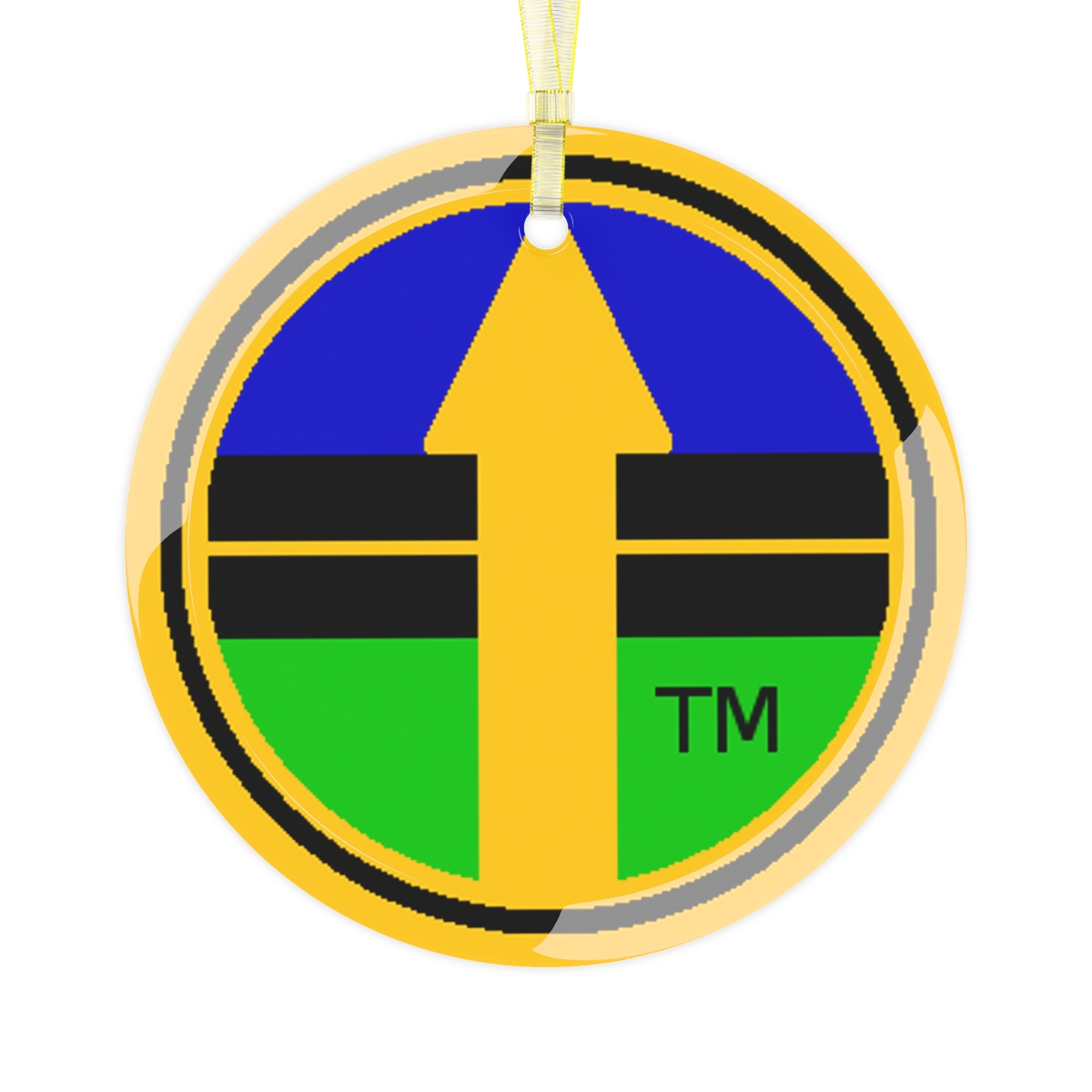 Shop Logo on Glass Ornament